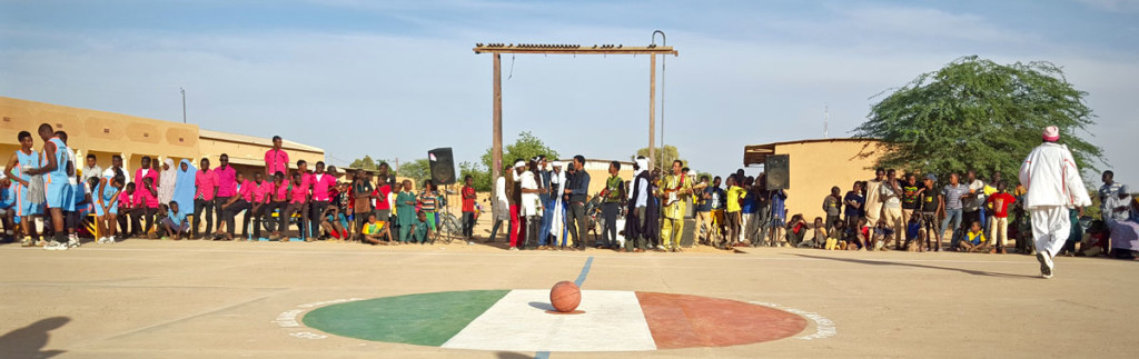 A large crowd attended the game and was entertained by local musicians throughout the day