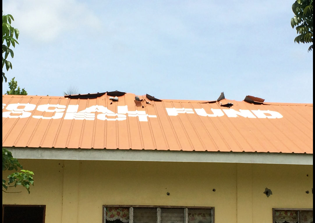 Repairing a Philippine School Destroyed by Terrorists