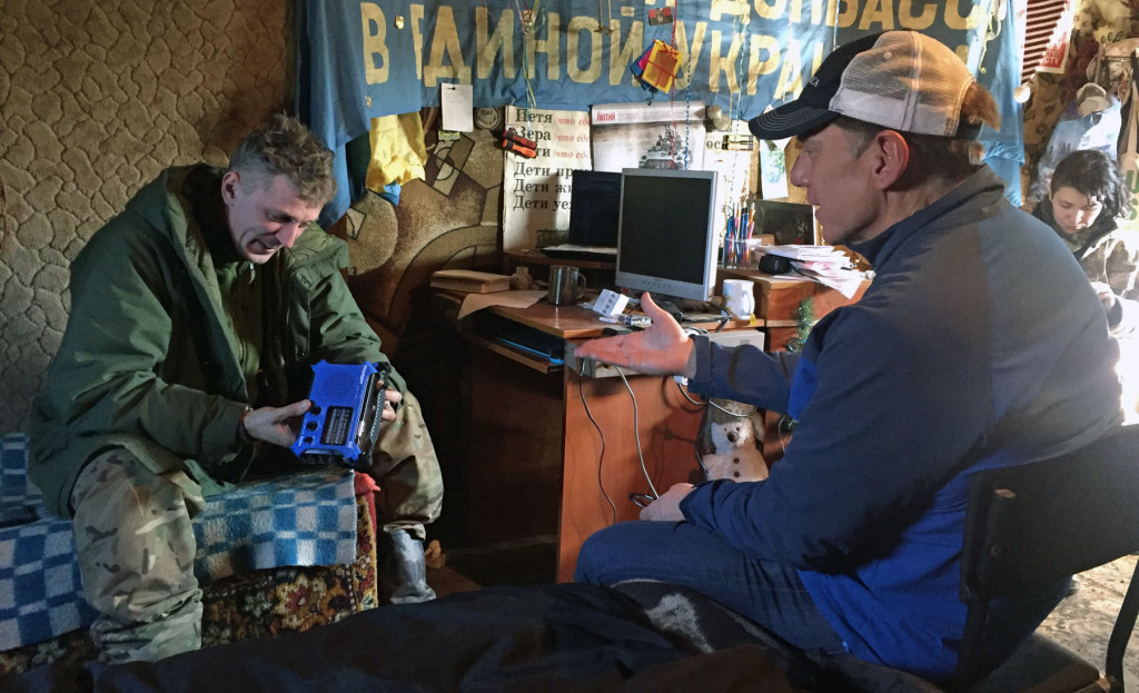 Ukrainian soldier in Kyiv