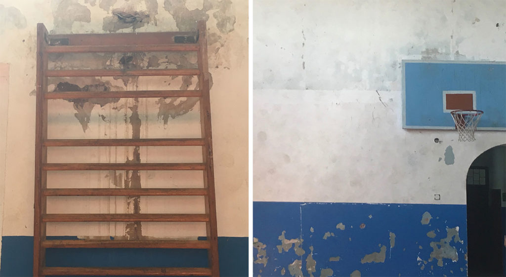 Repairing and repainting the gymnasium will allow students to use the facility and take pride in their school