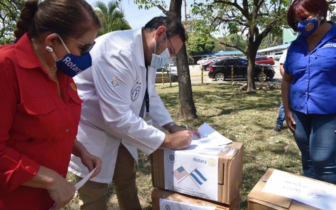 Spirit of America and Rotary Club donate PPE in Honduras to battle COVID-19 infections among frontline healthcare workers