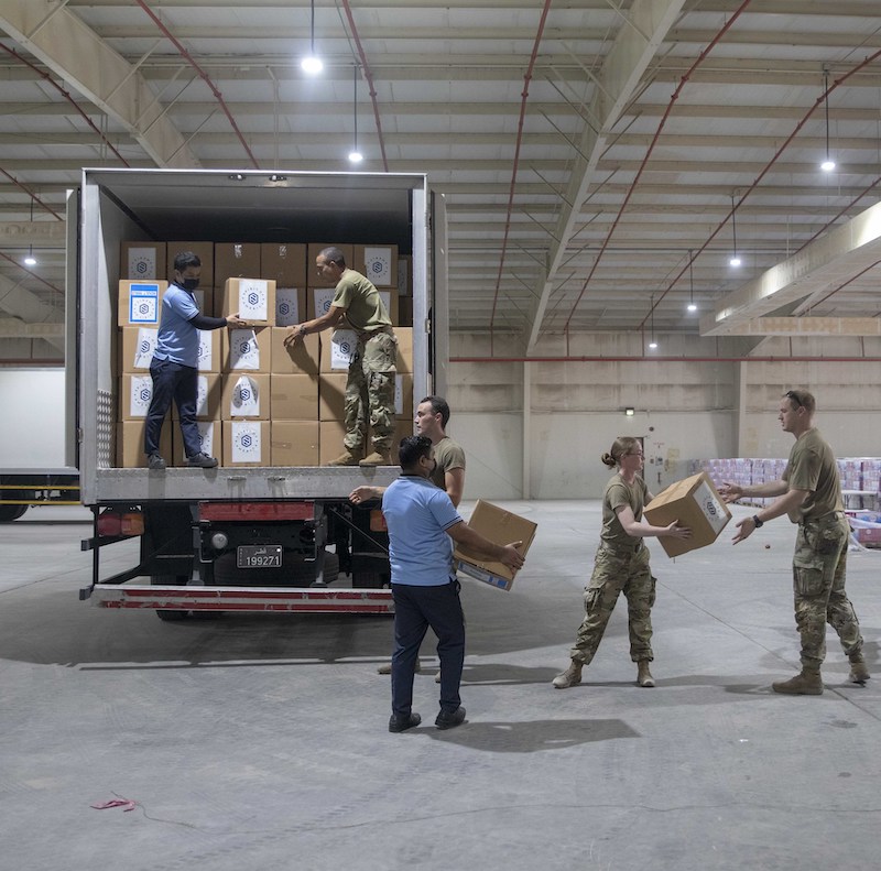 Soldiers Work with Local Organizations to Support Afghanistan Evacuation Efforts in Qatar